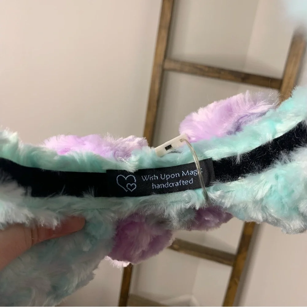 Wish Upon Magic Fluffy Mint and Lavender Disney Ears Headband